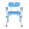 Flash Furniture HERCULES Bath & Shower Chair w/Height-Adjust Frame, Depth-Adjust Back, and 300 lbs. Capacity, Blue DC-HY3520L-BLU-GG - alternate 4